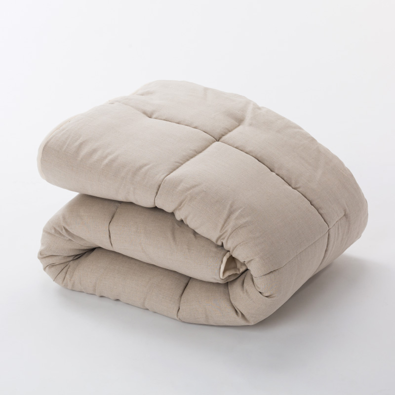 裏側：リネン生地（フラックス色）